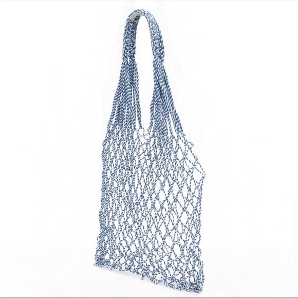 Rare Celine Net Blue Knit Fisher Bag. Bag by Phoebe Philo - Picture 6 of 15